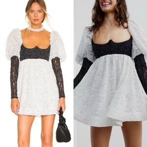 rare for love and lemons clarisse mini dress